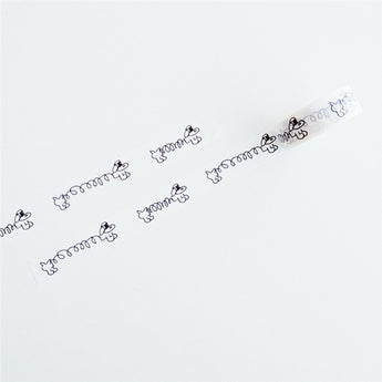 Cow And Leopard Print Washi Tape 5 m Roll - Aeiou Dog 1