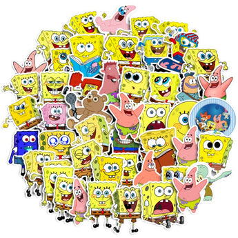 Cute SpongeBob Cartoon Sticker Pack