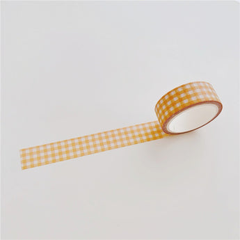 Retro Plaid And Houndstooth Washi Tape - Retro Plaid Yellow
