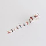 Cute Dog Cartoon Washi Tape 5 m Roll - New Dog With Friends