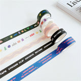 Klein Blue English Script Washi Tape