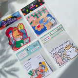 Nekoni Cartoon Girl And Cat Waterproof Stickers