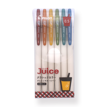 PILOT Juice Gel Ink Ballpoint Pen - Classic Color - 2024 - Set of 6 - Stationery Pal