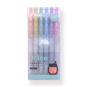 PILOT Juice Gel Ink Ballpoint Pen - Dusty Color - 2024 - Set of 6 - Stationery Pal