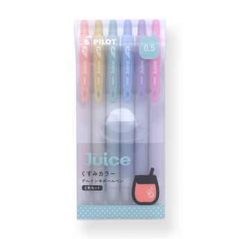 PILOT Juice Gel Ink Ballpoint Pen - Dusty Color - 2024 - Set of 6 - Stationery Pal