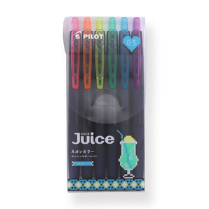 PILOT Juice Limited Edition Gel Pen - Neon Color - Set of 6 - Stationery Pal