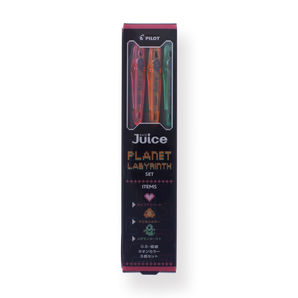 PILOT Juice Planet Labyrinth Limited Edition Gel Pen - Neon Color - Set of 3 - Stationery Pal