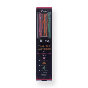 PILOT Juice Planet Labyrinth Limited Edition Gel Pen - Neon Color - Set of 3 - Stationery Pal