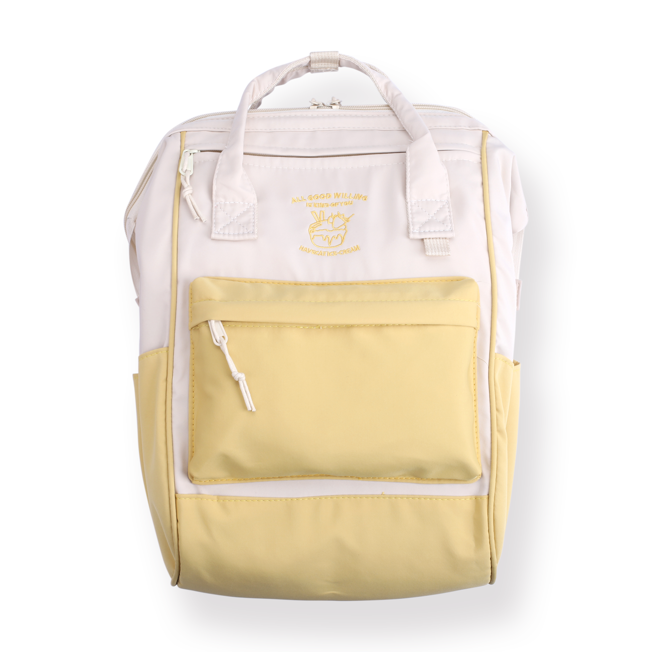 Pastel Waterproof Backpack - Yellow – Stationery Pal