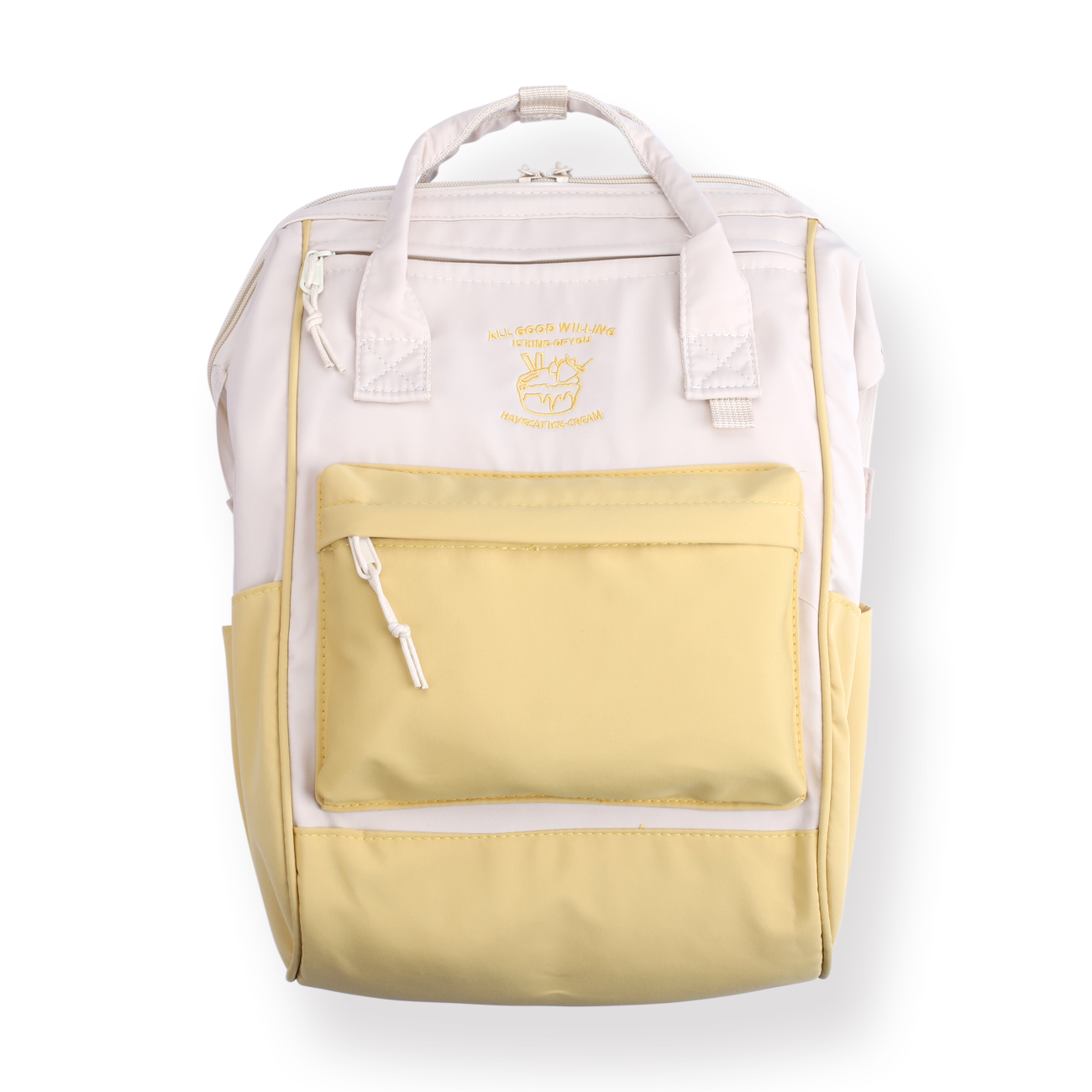 Pastel Waterproof Backpack Yellow