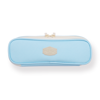 Pastel Zippered Large Pencil Case - Blue - Stationery Pal