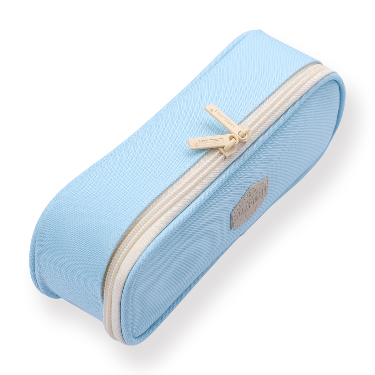 Stationery Pal Multi-functional Dual-Zippered Pencil Case - Sky Blue