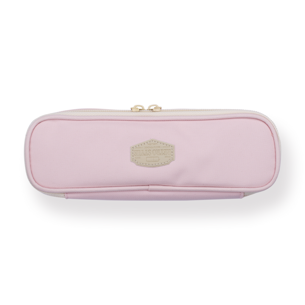 Pastel Zippered Large Pencil Case - Pink — Stationery Pal