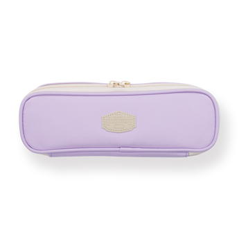 Pastel Zippered Large Pencil Case - Purple - Stationery Pal