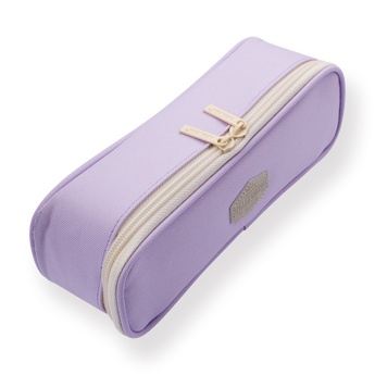 Pastel Zippered Large Pencil Case - Purple - Stationery Pal