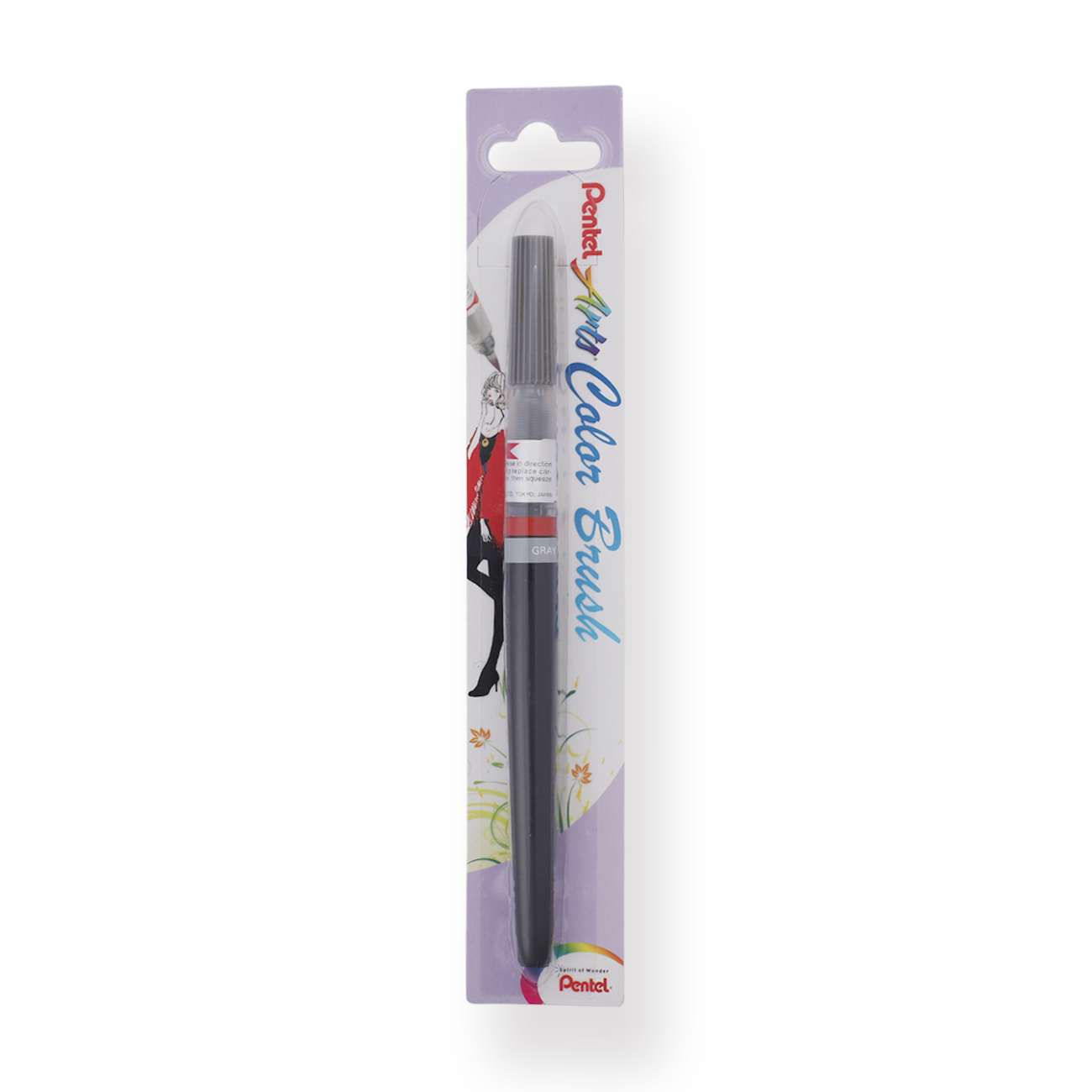 Pentel Arts Color Brush Pen - Gray - Stationery Pal
