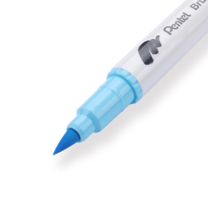 Pentel Brush Sign Pen Twin - Baby Blue - Stationery Pal