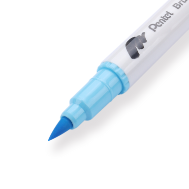 Pentel Brush Sign Pen Twin - Baby Blue - Stationery Pal