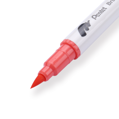 Pentel Brush Sign Pen Twin - Coral Pink - Stationery Pal