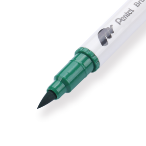 Pentel Brush Sign Pen Twin - Green - Stationery Pal