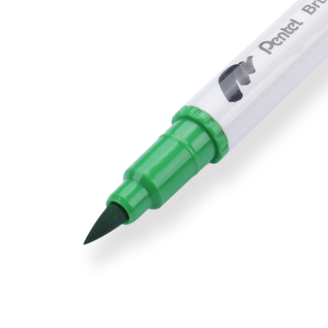 Pentel Brush Sign Pen Twin - Light Green - Stationery Pal