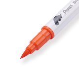 Pentel Brush Sign Pen Twin - Orange - Stationery Pal