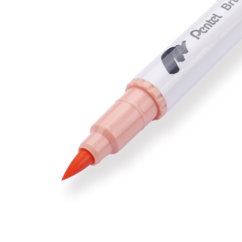 Pentel Brush Sign Pen Twin - Pale Orange - Stationery Pal