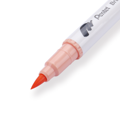 Pentel Brush Sign Pen Twin - Pale Orange - Stationery Pal