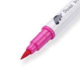 Pentel Brush Sign Pen Twin - Pink - Stationery Pal