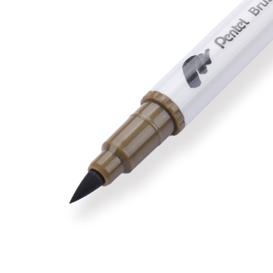 Pentel Brush Sign Pen Twin - Raw Umber - Stationery Pal