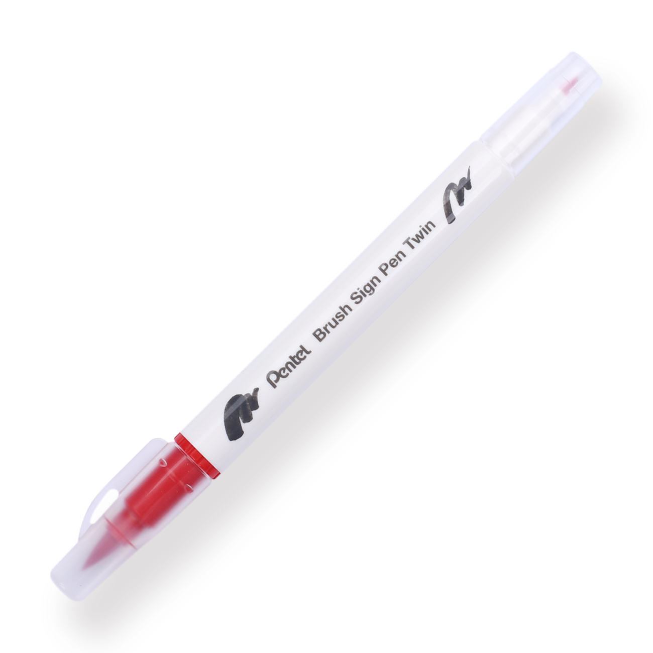 Pentel Brush Sign Pen Twin - Red - Stationery Pal