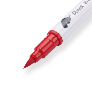 Pentel Brush Sign Pen Twin - Red - Stationery Pal