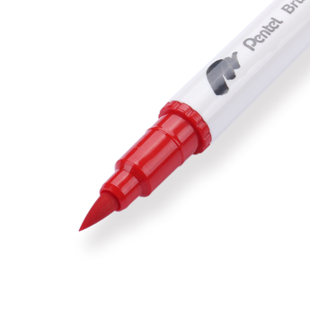 Pentel Brush Sign Pen Twin - Red - Stationery Pal