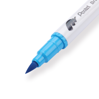 Pentel Brush Sign Pen Twin - Sky Blue - Stationery Pal