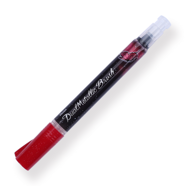 Pentel Dual Metallic Brush Pen - Pink + Metallic Pink - Stationery Pal