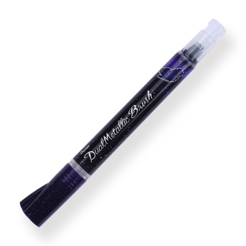 Pentel Dual Metallic Brush Pen - Violet + Metallic Blue - Stationery Pal