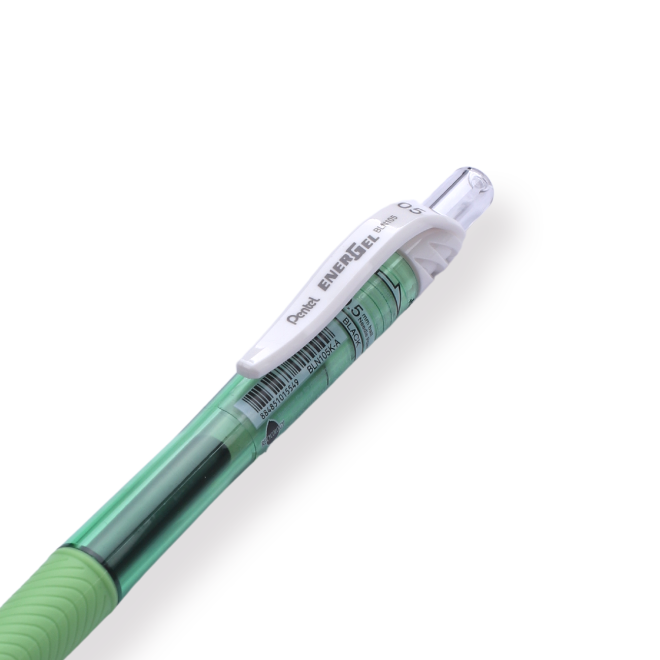 Pentel EnerGel-X Gel Pen - Needle-Point - 0.5 mm - Black (Green Body)