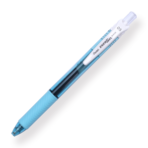 Bolígrafo de gel Pentel EnerGel-X - Punta de aguja - 0,5 mm - Negro (cuerpo azul claro)