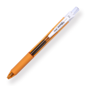 Pentel EnerGel-X Gel Pen - Needle-Point - 0.5 mm - Black (Orange Body)