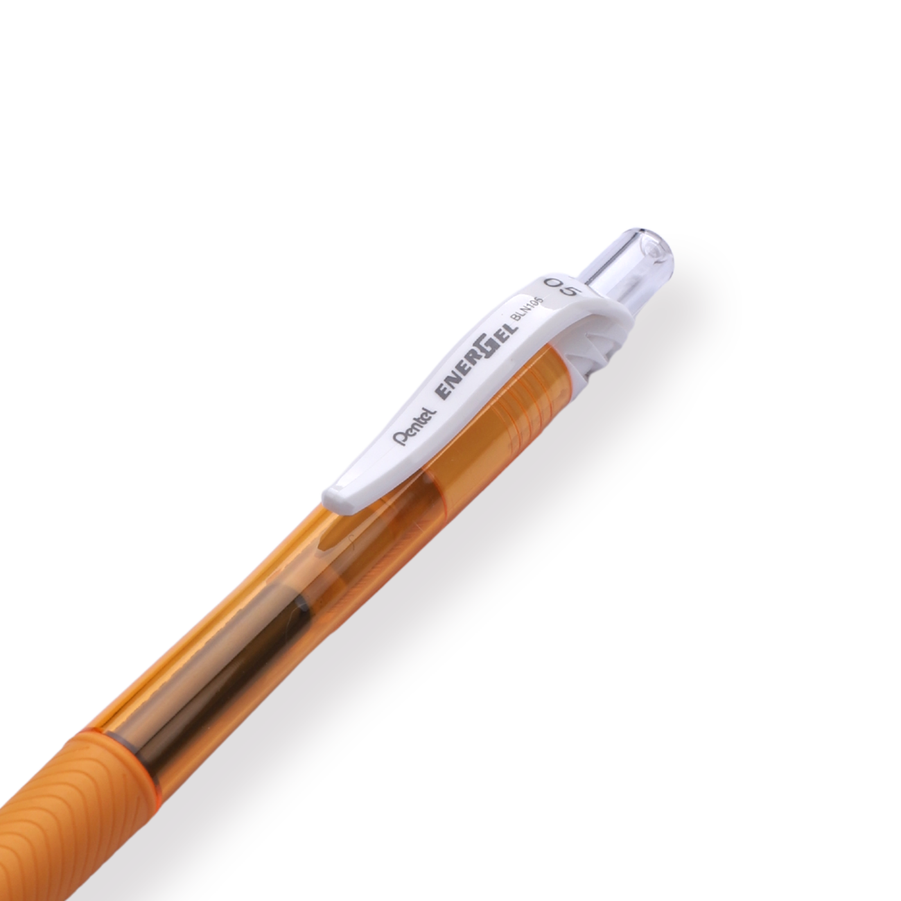 Pentel EnerGel-X Gel Pen - Needle-Point - 0.5 mm - Black (Orange Body)