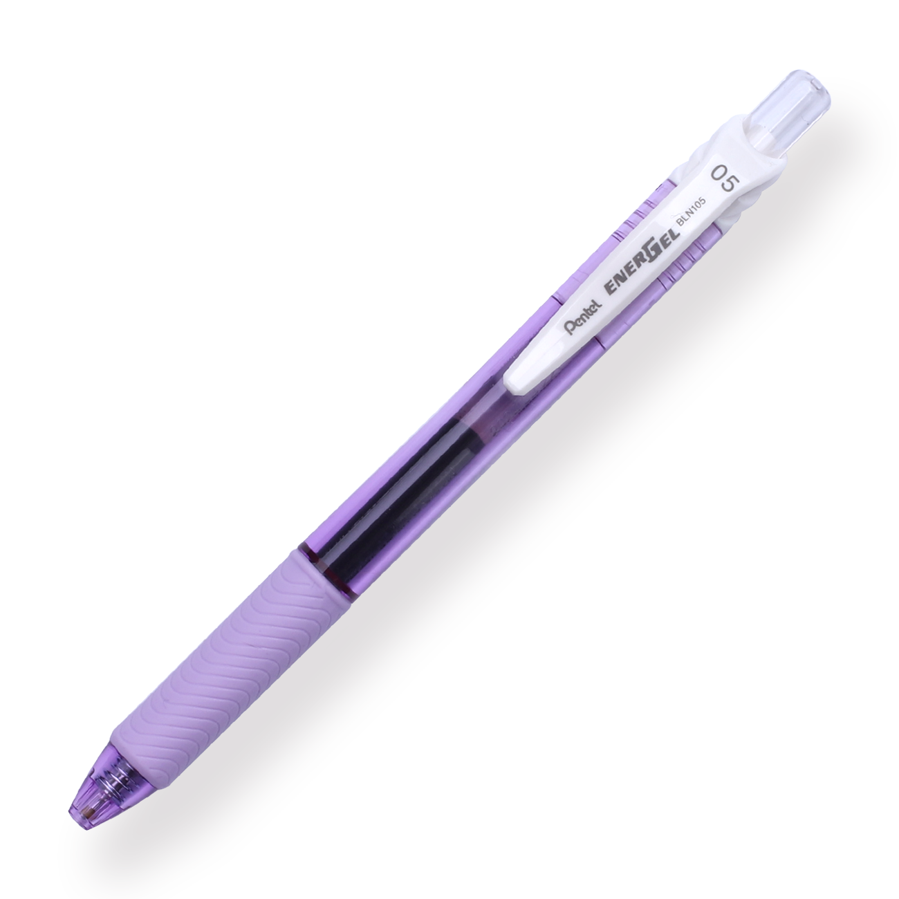 Pentel EnerGel-X Gel Pen - Needle-Point - 0.5 mm - Black (Purple Body)