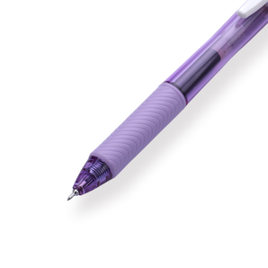 Bolígrafo de gel Pentel EnerGel-X - Punta de aguja - 0,5 mm - Negro (cuerpo morado)