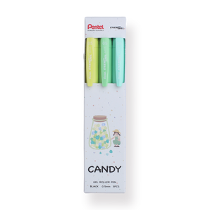 Pentel EnerGel Gel Pen 0.5mm - Set of 3 - Mint Candy - Stationery Pal