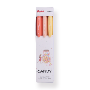 Pentel EnerGel Gel Pen 0.5mm - Set of 3 - Sweet Candy - Stationery Pal