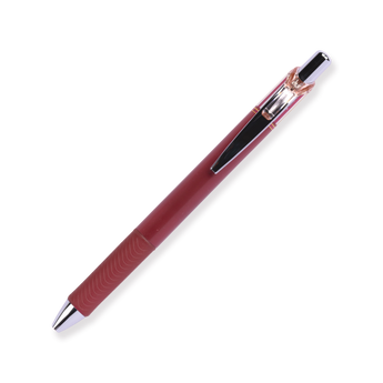 Pentel EnerGel Cafe de Clena Needle Point Gel Pen Limited Edition - 0.4mm - Black Ink - Burgandy Body - Stationery Pal