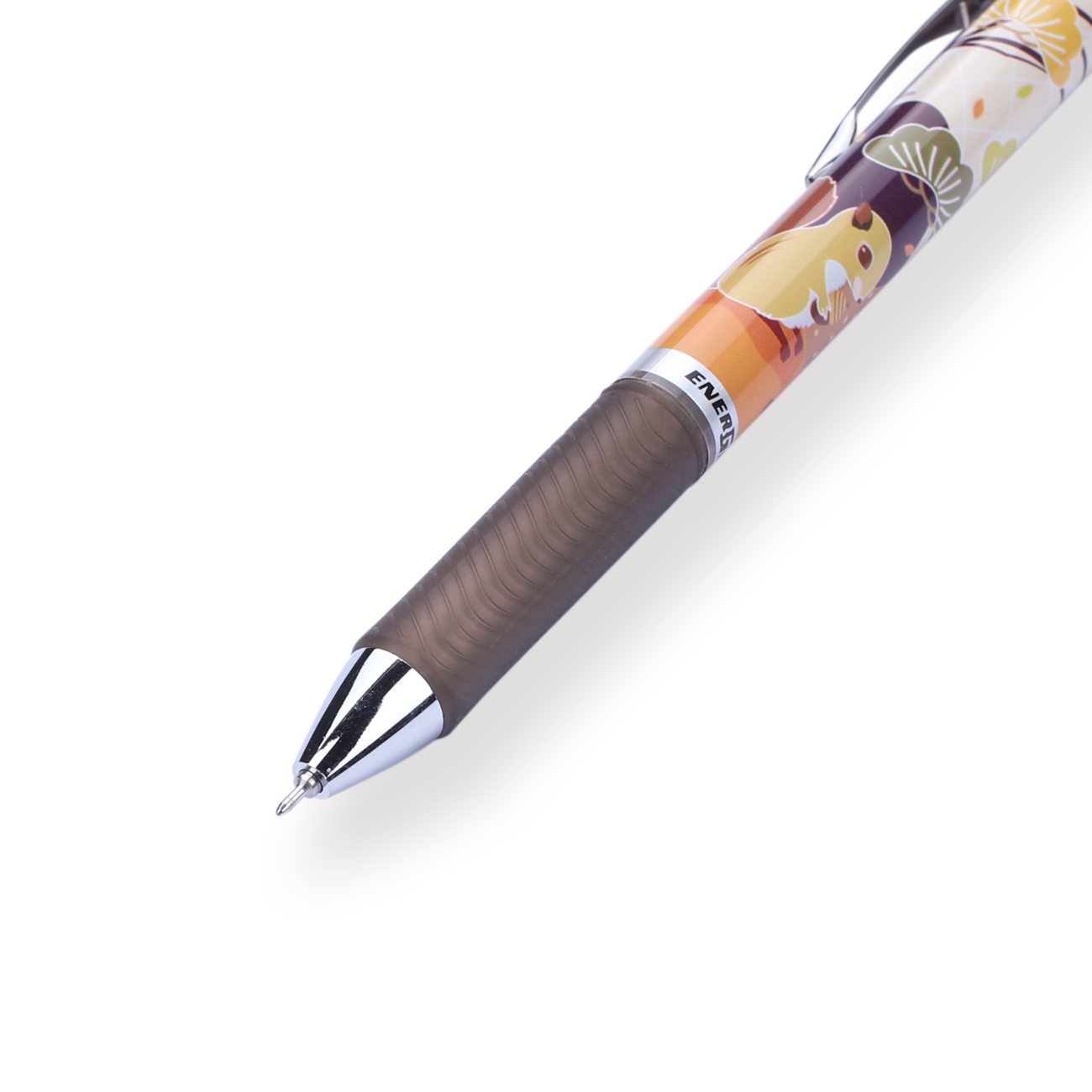 Pentel EnerGel Fall-themed Limited Edition Gel Pen - 0.5 mm - Brown Grip - Stationery Pal