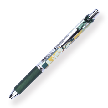 Pentel EnerGel Fall-themed Limited Edition Gel Pen - 0.5 mm - Green Grip - Stationery Pal