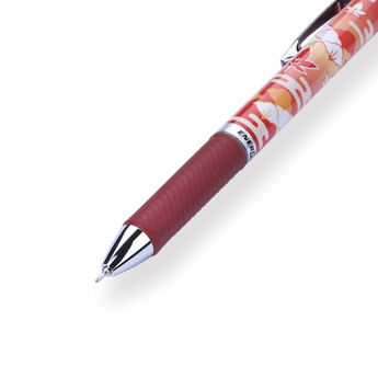 Pentel EnerGel Fall-themed Limited Edition Gel Pen - 0.5 mm - Red Grip - Stationery Pal