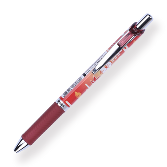 Pentel EnerGel Fall-themed Limited Edition Gel Pen - 0.5 mm - Red Grip - Stationery Pal