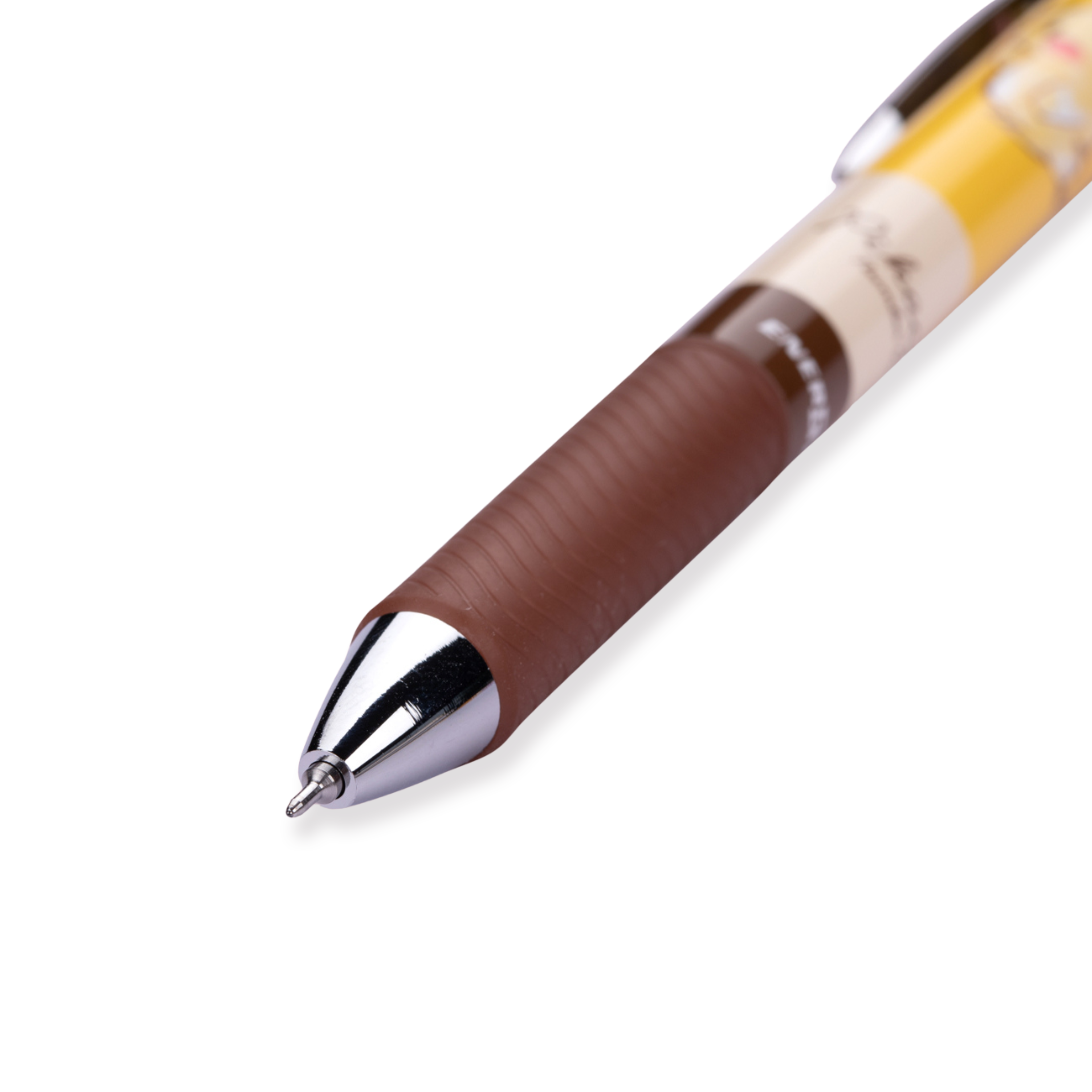 Pentel EnerGel Pikachu Gelstift in limitierter Auflage – 0,5 mm – schwarze Tinte – brauner Griff